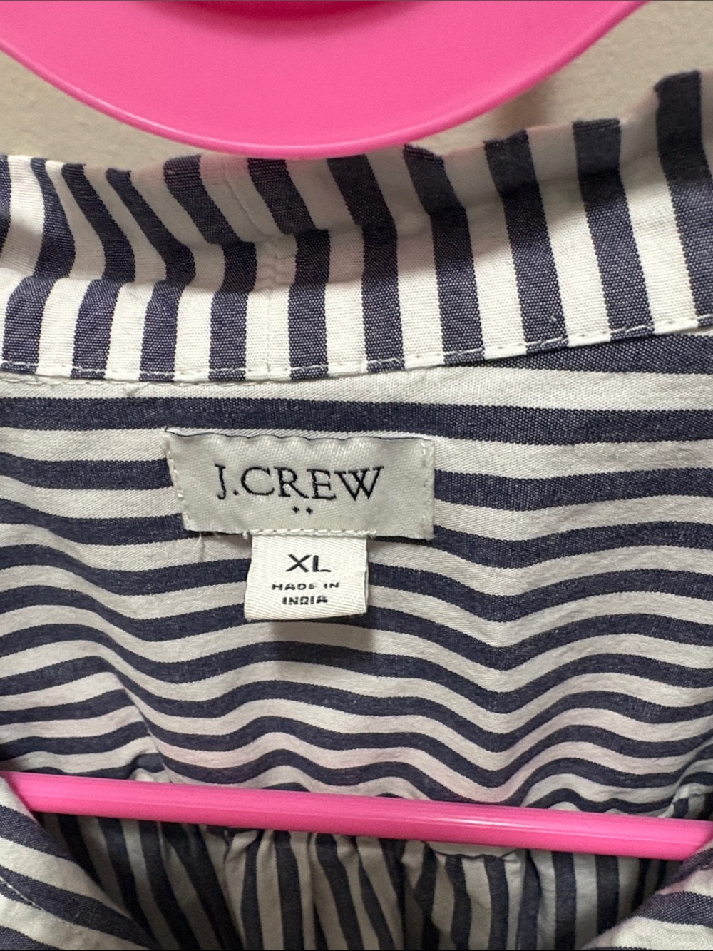 J. Crew Navy & White Vertical Stripe Button-Down Blouse - Picture 2 of 4